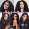 8 sztuk Virgin Curly doczepiane włosy doczepiane dla czarnych kobiet 10A brazylijski 16 cali naturalna czerń 3C 4A perwersyjne kręcone doczepiane ludzkie włosy doczepiane moda fryzura