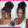 Deep Wave 360 ​​Lace Front Wig 18 Inch လူ့ဆံပင် Full Lace Wig HD Transparent Pre-Plucked Glueless with Adjustable Strap & Baby Hair