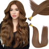 Extens&otilde;es de cabelo humano I-Tip ISWEET 22 polegadas # A18/613A loiro profundo a loiro descolorido, liso sedoso invis&iacute;vel, 30g/30s