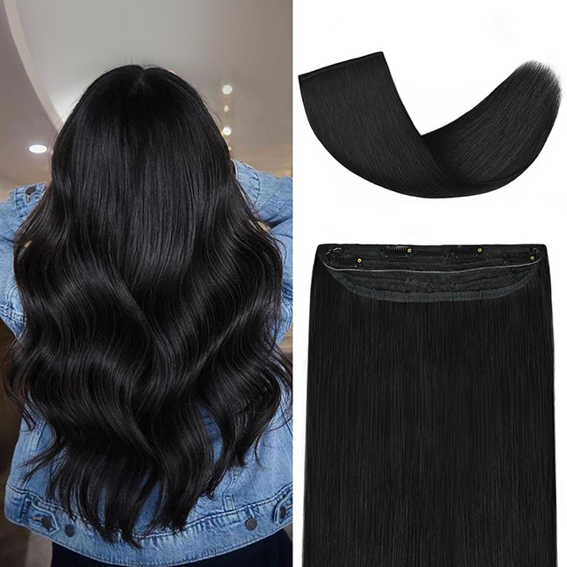 Remy Inime Hair Halo juuksepikendused Real Hair Natural Black Fish Line sirge n&auml;htamatu juuksel&otilde;ik naistele