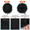 Extension de queue de cheval afro bouffante orange fonc&eacute; 350 – Chignon court cr&eacute;pu boucl&eacute; &agrave; clipser, postiche synth&eacute;tique pour femme