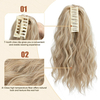 II-Piece Tizian Red Short Ponytail Hair Set - XII & XIV Inch Wavy Curly Saccharum Claw Clip Hairpieces pro quotidiano gere
