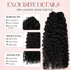 ISWEET Cabello humano de crochet con plumas rizadas de calidad de sal&oacute;n – Extensiones de trenzas bohemias reutilizables, 22 pulgadas, 60 g, preseparadas, invisibles y gruesas, sin enredos