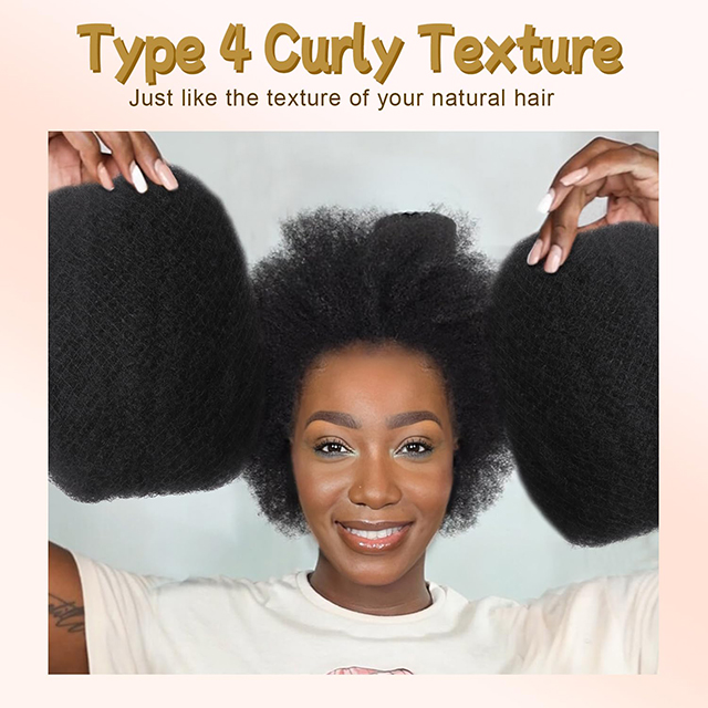 دسته‌های فرفری 16 اینچی 4C ISWEET Afro Kinky Hair Human ISWEET Afro Kinky Hair Human Bundles 50 گرمی مناسب برای اکستنشن موهای مشکی طبیعی 1B برای Mini Twist & Dreadlocks