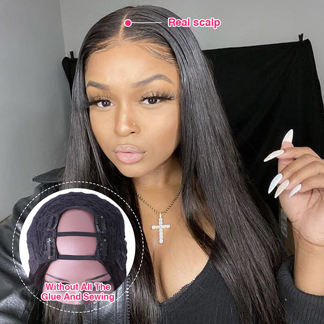 Rovn&eacute; parochne do U 100 % braz&iacute;lske panensk&eacute; ľudsk&eacute; vlasy Stredn&aacute; časť 180 % hustota bez lepku prirodzen&aacute; farba pre čierne ženy