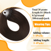 Micro anneau Extensions de cheveux cheveux humains 20 pouces couleur brun fonc&eacute; Micro lien pr&eacute;-coll&eacute; 50g/50s droite Remy cheveux humains