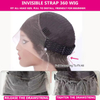 Deep Wave 360 ​​Lace Front Wig 18 Inch လူ့ဆံပင် Full Lace Wig HD Transparent Pre-Plucked Glueless with Adjustable Strap & Baby Hair