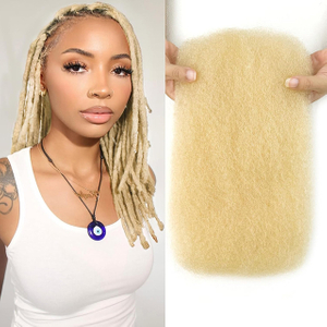 ISWEET Afro Kinkys Menslike Hare Grootmaat vir Hekelvlegsels 613 Blonde Kinky-Krullerige bondels vir Twist-Outs 50g Natuurlike Swart Haarverlengings 20 Duim
