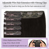 Remy Human Hair Halo Hair Extensions Flok&euml; t&euml; v&euml;rtet&euml; Flok&euml; t&euml; Zi Natyral Linj&euml; Peshku i Drejt&euml; e padukshme p&euml;r femra