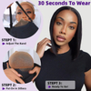 200% щільність 5x5 HD Lace Glueless Bob Wig – 10-дюймове натуральне чорне людське волосся, попередньо вищипане, підстрижене, коротка перука Wear & Go для чорношкірих жінок