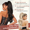 ISWEET XXIV Inch Curly Wavy Claw Clip Ponytail Hair extensio pro Women - Ombre flava ut lux flava Clip-in Hairpiece
