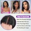 Wig Gearr Dh&iacute;reach Bob do Mhn&aacute; - 14 Orlach Gruaige Daonna 13x6 HD L&aacute;sa Wig Tosaigh L&aacute;sa 180% Dl&uacute;s R&eacute;amh Plucked Bob Wig Gan Glue