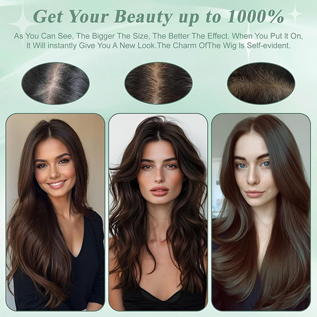 ပါးလွှာသောဆံပင်အတွက် ISWEET Hair Topper - အမျိုးသမီးများအတွက် 3D ဦးရေပြားကလစ်ဖြင့် 12 လက်မ ဆံကေသာ အစစ်အမှန်ဆံပင်ကို ထောက်လှမ်း၍မရနိုင်သော ဖုံးအုပ်မှု (အညိုရောင်၊ 25 စင်တီမီတာ)