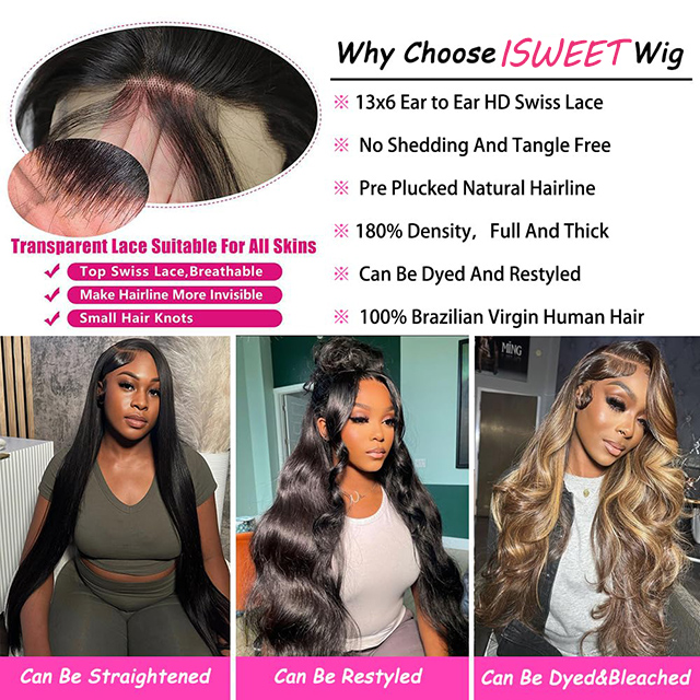 13x6 Body Wave Lace Předn&iacute; paruky 180% hustota brazilsk&eacute; panensk&eacute; lidsk&eacute; vlasy HD krajka př&iacute;rodn&iacute; čern&aacute; pro ženy