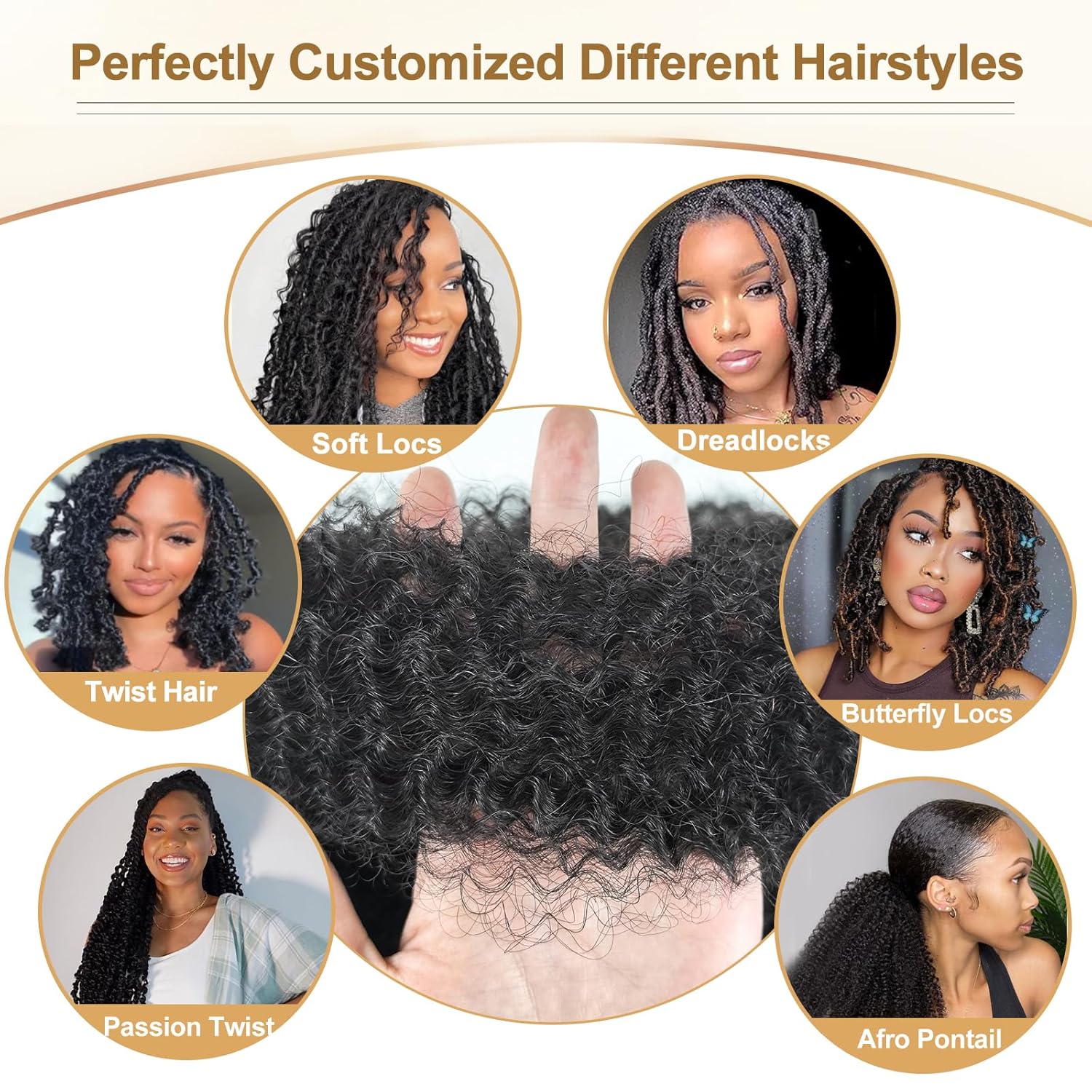 Afro Twist emberi haj 16 h&uuml;velykes Afro Kinkys &ouml;mlesztett emberi haj 40 g/csomag term&eacute;szetes fekete emberi hajfonat Loc Extensions Marley Twist Brainding hajhoz (16 h&uuml;velykes, 2 db-os csomag)