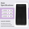 Remy Human Hair Halo Hair Extensions Flok&euml; t&euml; v&euml;rtet&euml; Flok&euml; t&euml; Zi Natyral Linj&euml; Peshku i Drejt&euml; e padukshme p&euml;r femra