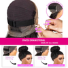 Deep Wave 360 ​​Lace Front Wig 18 Inch လူ့ဆံပင် Full Lace Wig HD Transparent Pre-Plucked Glueless with Adjustable Strap & Baby Hair
