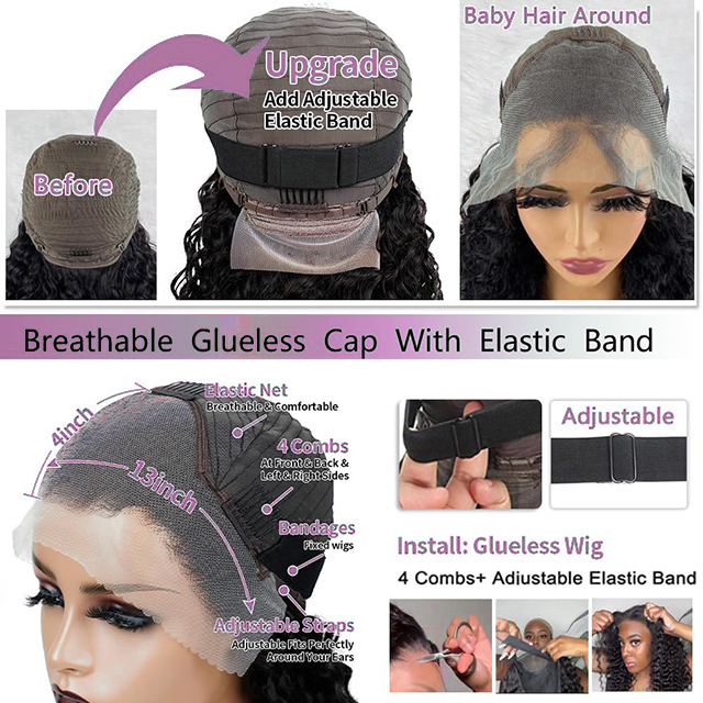 Deep Wave HD Lace frontparykker til sorte kvinder