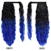 ISWEET Heat-Resistant Corn Wave Ponytail Extension – 22-Inch Long Wavy Curly Style, Clip-In Wrap-Around Design, Synthetic Hairpiece para sa Babae