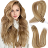 Extens&otilde;es de cabelo humano I-Tip ISWEET 22 polegadas # A18/613A loiro profundo a loiro descolorido, liso sedoso invis&iacute;vel, 30g/30s