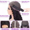 ISWEET krullende bobpruik voor zwarte vrouwen - 100% echt haar, 5x5 Wear And Go lijmloze vetersluiting aan de voorkant (voorgeplukt/voorgesneden), 200 dichtheid diepe golf, 12 inch