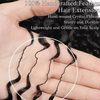 ISWEET Cabello humano de crochet con plumas rizadas de calidad de sal&oacute;n – Extensiones de trenzas bohemias reutilizables, 22 pulgadas, 60 g, preseparadas, invisibles y gruesas, sin enredos