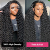 13x6 Curly Wave blonder frontparykker menneskeh&aring;r 180% tetthet Pre-plukket HD Transparent blonder Kr&oslash;llet menneskeh&aring;r Parykker for kvinner Naturlig svart