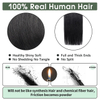 Tape in Hair Extensions 100% Remy ljudska kosa 20kom 50g/pak Jet crna boja #1 ravna ljudska kosa