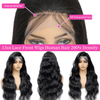 ISWEET 36 Inch Corpus Undo 13x6 HD Lace Front Wigs Brazilian Virgin Human Hair Wig Cum 200 Density Baby Hair Pre Plucked Tangle-Free Natural Black pro Women