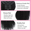 8 sztuk Virgin Curly doczepiane włosy doczepiane dla czarnych kobiet 10A brazylijski 16 cali naturalna czerń 3C 4A perwersyjne kręcone doczepiane ludzkie włosy doczepiane moda fryzura