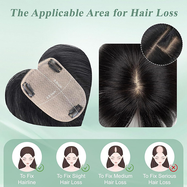ပါးလွှာသောဆံပင်အတွက် ISWEET Hair Topper - အမျိုးသမီးများအတွက် 3D ဦးရေပြားကလစ်ဖြင့် 12 လက်မ ဆံကေသာ အစစ်အမှန်ဆံပင်ကို ထောက်လှမ်း၍မရနိုင်သော ဖုံးအုပ်မှု (အညိုရောင်၊ 25 စင်တီမီတာ)