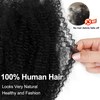 Afro Twist emberi haj 16 h&uuml;velykes Afro Kinkys &ouml;mlesztett emberi haj 40 g/csomag term&eacute;szetes fekete emberi hajfonat Loc Extensions Marley Twist Brainding hajhoz (16 h&uuml;velykes, 2 db-os csomag)