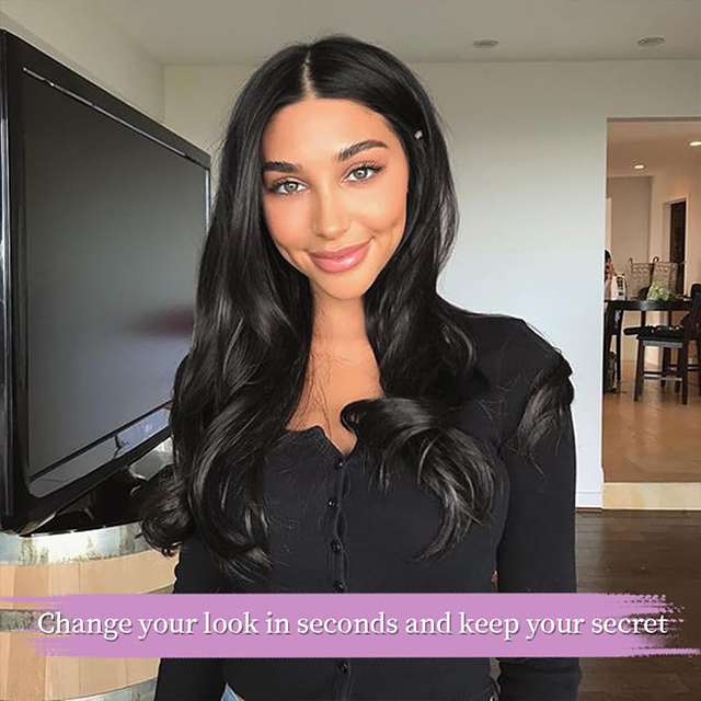 Remy Inime Hair Halo juuksepikendused Real Hair Natural Black Fish Line sirge n&auml;htamatu juuksel&otilde;ik naistele