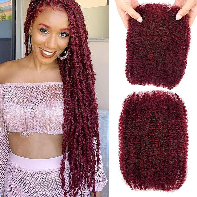 ISWEET XX Inch Afro Kinkys Mole Humanum Hair 40g I Fascis Kinky Twist Hair enim Dreadlock extensiones plectentes capillorum torquent et mollia Locs (I Pack) 