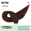 Tape In Hair Extensions Prava ljudska kosa Tamno smeđa #2 Bešavna Remy kosa 20 KOM 50 grama Nevidljiva svilenkasta ravna za žene djevojke