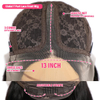 Straight T Part Lace Front Wig Human Hair 180% Density Pre Plucked HD Lace Para sa Black Women