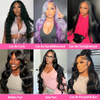 13x6 Body Wave Lace Předn&iacute; paruky 180% hustota brazilsk&eacute; panensk&eacute; lidsk&eacute; vlasy HD krajka př&iacute;rodn&iacute; čern&aacute; pro ženy