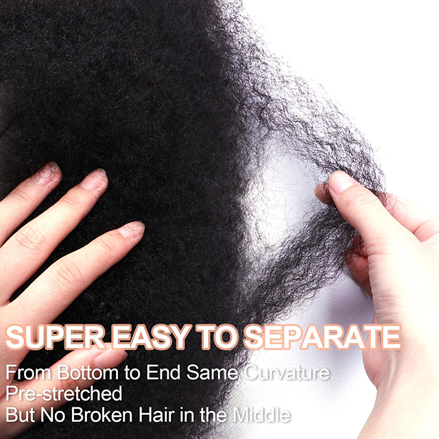دسته‌های فرفری 16 اینچی 4C ISWEET Afro Kinky Hair Human ISWEET Afro Kinky Hair Human Bundles 50 گرمی مناسب برای اکستنشن موهای مشکی طبیعی 1B برای Mini Twist & Dreadlocks