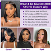 200% щільність 5x5 HD Lace Glueless Bob Wig – 10-дюймове натуральне чорне людське волосся, попередньо вищипане, підстрижене, коротка перука Wear & Go для чорношкірих жінок