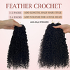 ISWEET Cabello humano de crochet con plumas rizadas de calidad de sal&oacute;n – Extensiones de trenzas bohemias reutilizables, 22 pulgadas, 60 g, preseparadas, invisibles y gruesas, sin enredos