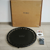 VUKU Mini trampolim de fitness dobr&aacute;vel de 25 polegadas, trampolim bungee rebounder silencioso com almofada de seguran&ccedil;a, capacidade de peso m&aacute;xima de 260 libras, equipamento de exerc&iacute;cio de treino interno ao ar livre para adultos e crian&ccedil;as