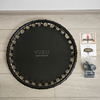 VUKU Mini trampolim de fitness dobr&aacute;vel de 25 polegadas, trampolim bungee rebounder silencioso com almofada de seguran&ccedil;a, capacidade de peso m&aacute;xima de 260 libras, equipamento de exerc&iacute;cio de treino interno ao ar livre para adultos e crian&ccedil;as