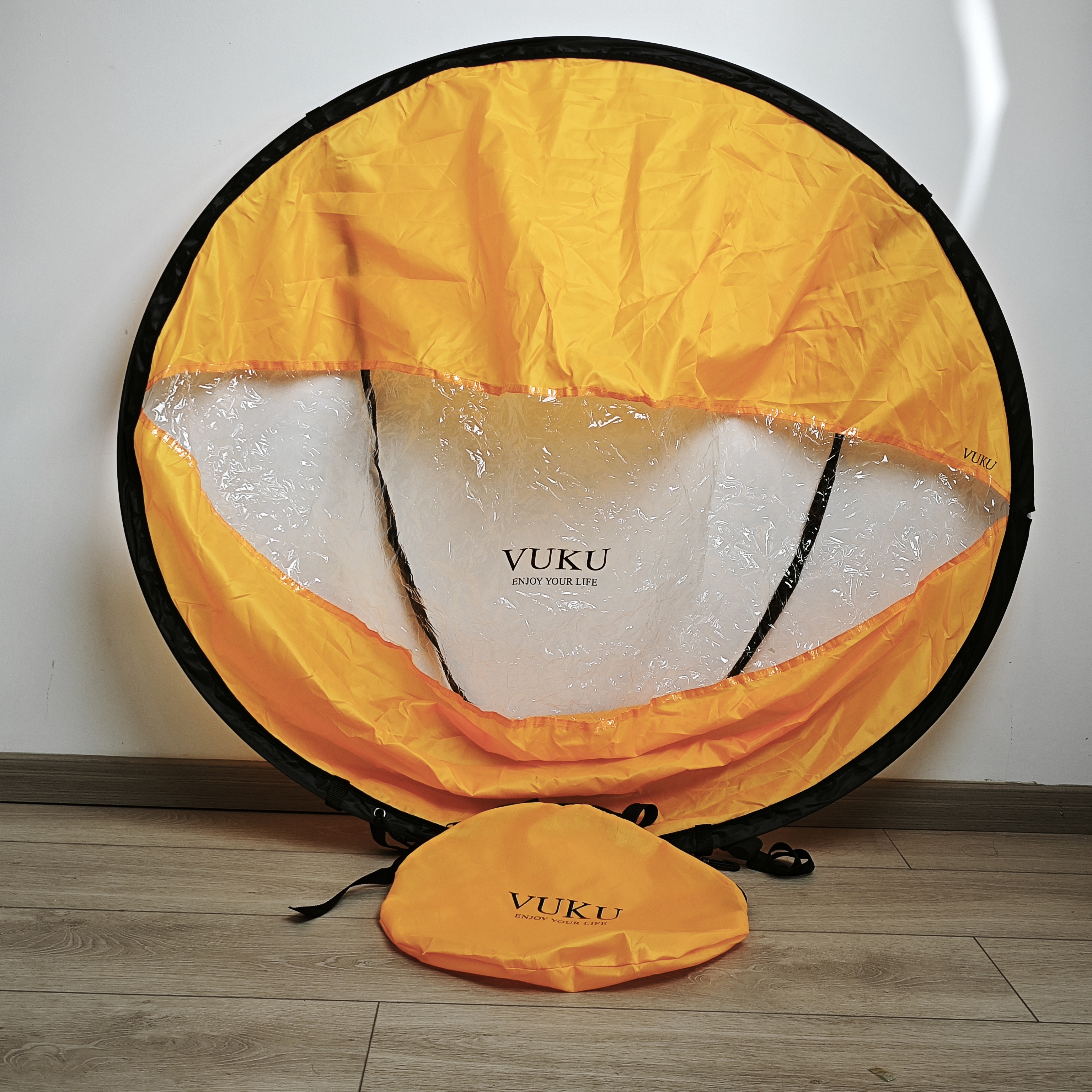VUKU 42 นิ้วกระดานพายแบบพับได้ Wind Sail Sailboards พร้อมถุงเก็บหน้าต่างโปร่งใส, แบบพกพาทนทาน Nylon Downwind Sail สำหรับกระดานพาย, เรือคายัค, เรือใบแคนู