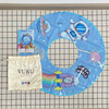 VUKU Cute Astronaut Space Print Φουσκωτό δαχτυλίδι κολύμβησης για παιδιά, στεγανό κολυμβητικό δαχτυλίδι πλωτήρα κατά της ανατροπής για καλοκαιρινό πάρτι νερού στην παραλία στην πισίνα