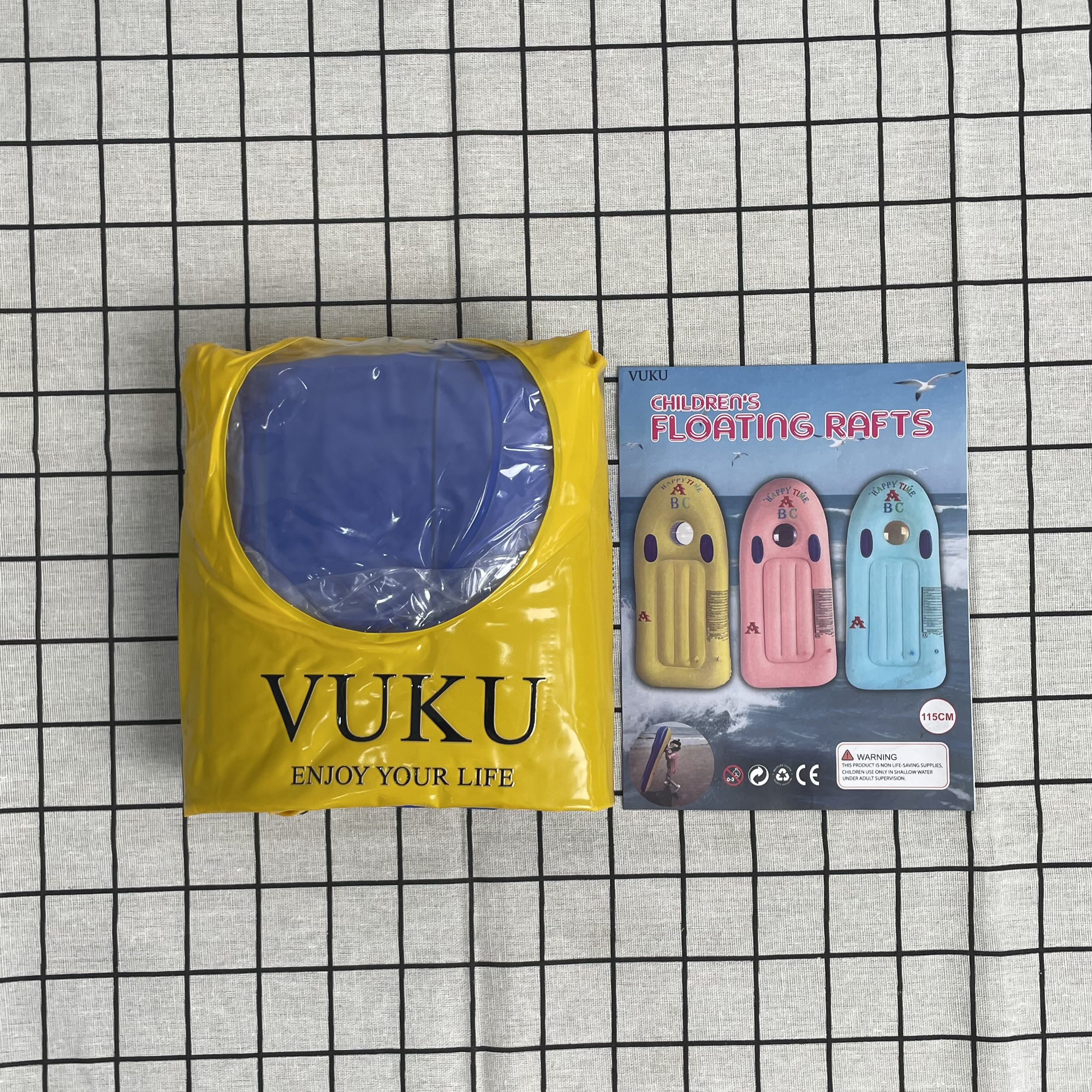 VUKUกระดานโต้คลื่นหนากระดานโต้คลื่นสำหรับเด็กกระดานโต้คลื่นลอยพร้อมห้องอากาศคู่ความปลอดภัยจับ,น้ำแบบพกพาเล่นกระดานโต้คลื่นพองสำหรับสระว่ายน้ำชายหาดทะเลสาบ